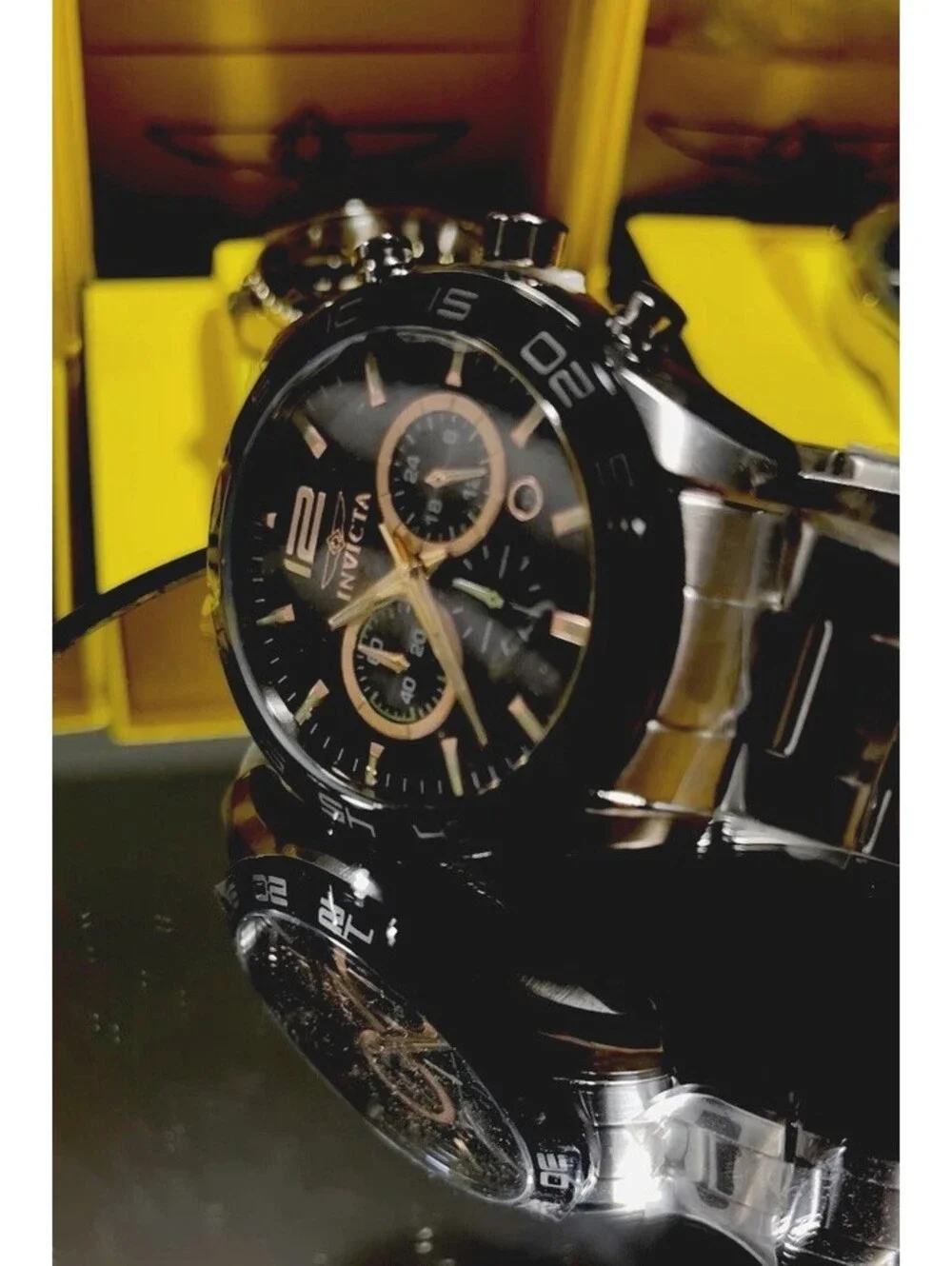 WInvicta Speedway Dynamite Men's 46.5mm Quartz Chronograph Date Black Dial-50180